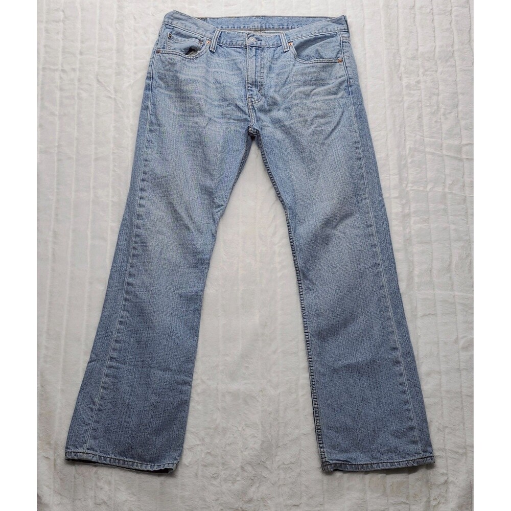 Levi's 527 Men's Bootcut Jeans Light Wash Denim W36 L32 Button Fly Faded